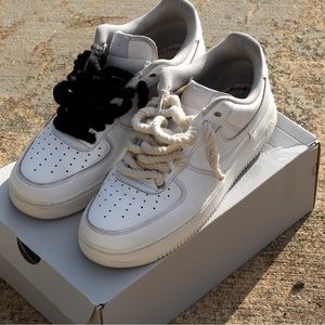 Nike Air Force 1s with Rope laces